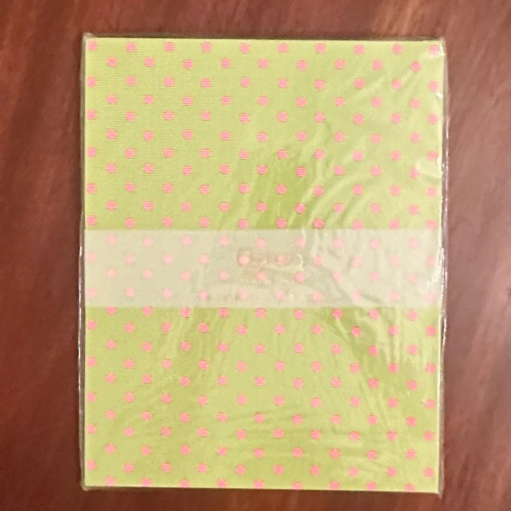 Caspari Polka Dot Presentation Folders Set of Four NEW